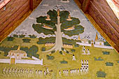 Luang Prabang, Laos - Wat Sene, the gable of the pavilion housing the footprint of the Buddha. 